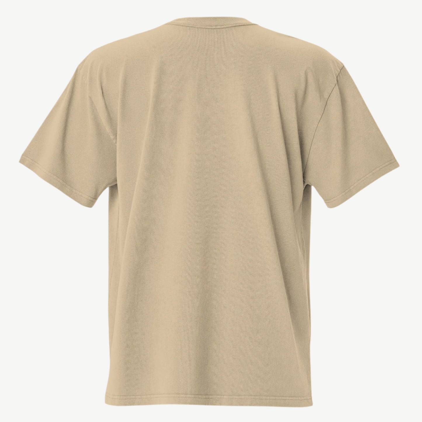 Inner Stonewashed Drop oversized faded t-shirt in Khaki with black embroidered NEI logo