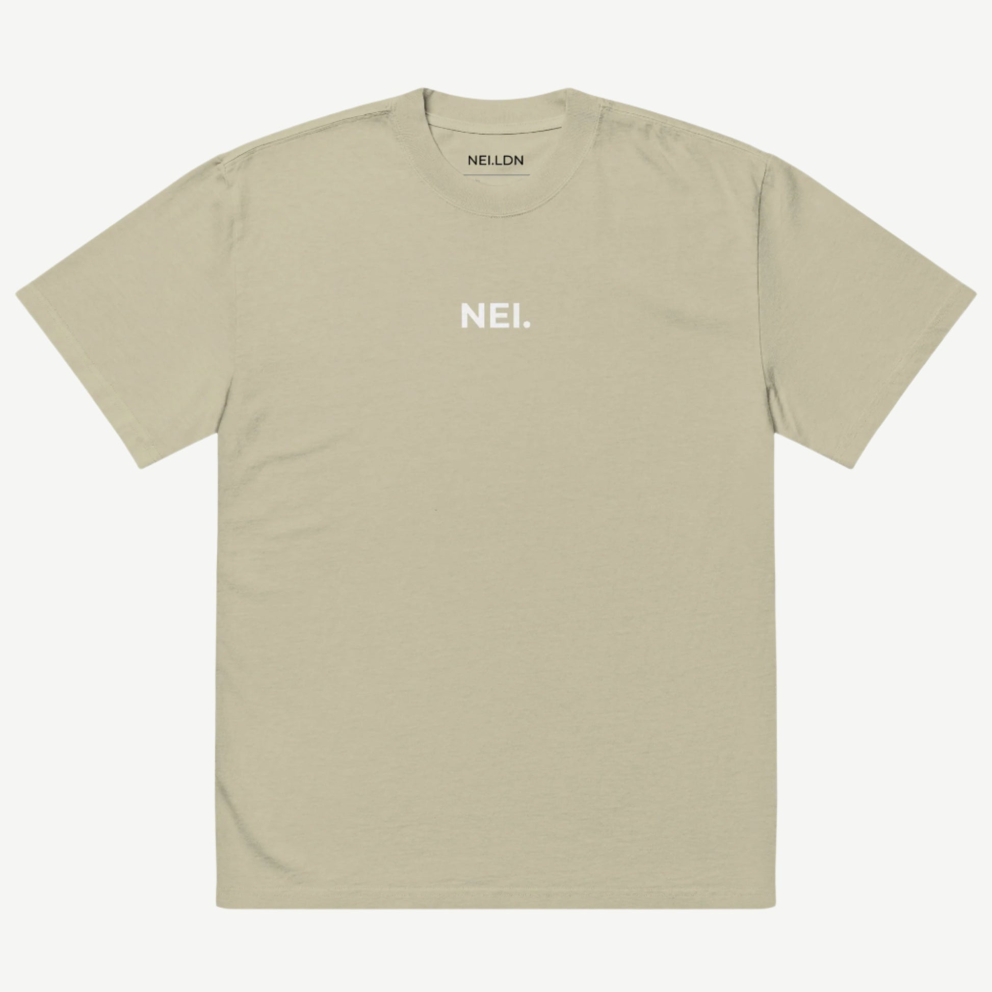 Inner Stonewashed Drop oversized faded t-shirt in Eucalyptus with black embroidered NEI logo