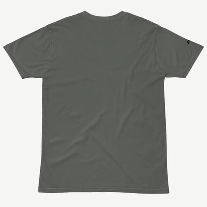 Comfort Premium Charcoal T-Shirt back view minimalist tee by NEI.LDN