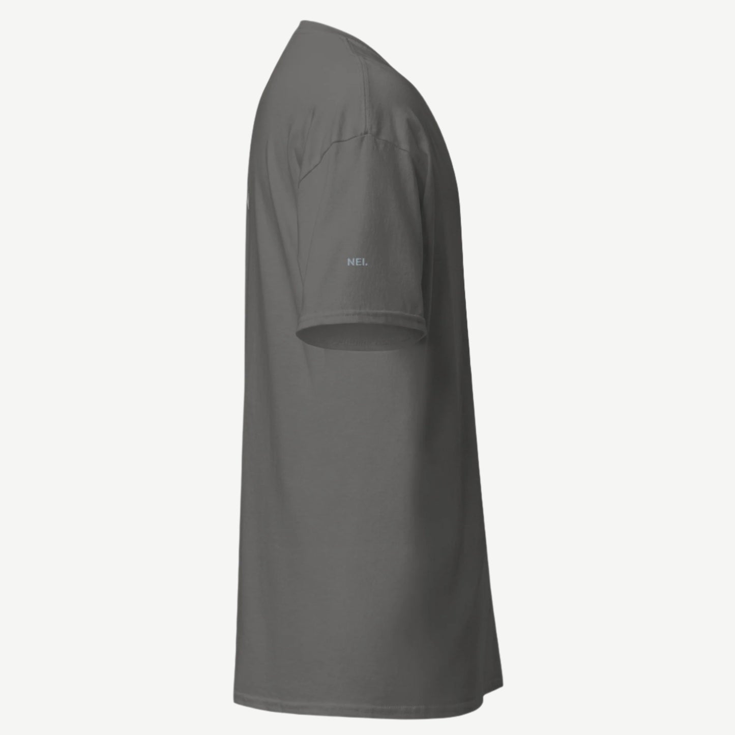 Charcoal Quiet Confidence Tee right side view minimalist t-shirt